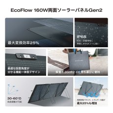 画像1: EcoFlow(エコフロー) 160W 両面ソーラーパネル Gen2 変換効率25％ EcoFlow 160W Double Side Solar Panel Gen2 (1)