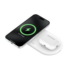 画像2: Belkin BoostCharge Pro Qi2 2-in-1 ワイヤレス充電パッド 15W Belkin BoostCharge Pro Qi2 2-in-1 Magnetic Wireless Charging Pad 15W (2)