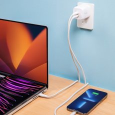 画像5: Belkin 2ポート急速充電器 + ケーブル USB-C to USB-C（100W／60W） 3点セット Belkin Wall charger + Cable USB-C to USB-C (100W / 60W) Set# BUE002DQWH-JP (5)