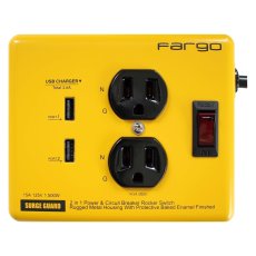 画像1: Fargo スチールタップ AC2個口 USB2個口 3.4A PT410YE Fargo AC/USB Steel Tap AC x 2port USB x 2port 3.4A PT410YE (1)