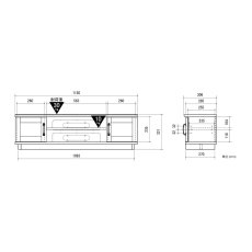 画像5: 朝日木材加工 テレビ台 Cosalo COC-3512AV-DB Asahiwood TV CONSOLE COC-3512AV-DB (5)