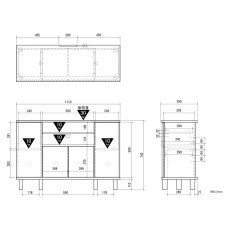 画像5: 朝日木材加工 ミドルボード Chrofur CHC-7511AV Asahiwood TV Console Chrofur CHC-7511AV (5)