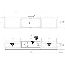 画像5: 朝日木材加工 テレビ台 アルク 77型 ALK-3018AV Asahiwood TV CONSOLE ALK-3018AV (5)