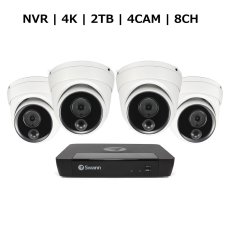 画像1: Swann（スワン）8CH 4K NVRシステム 2TB 4K ドーム カメラ 4台セット Swann 8CH 4K NVR With 2TB HDD and 4K Dome Cameras x4 (1)