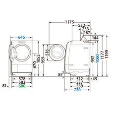 画像5: 東芝 ドラム式洗濯乾燥機 ZABOON 洗濯12kg 乾燥 7kg TW-127XP3 TOSHIBA Front Load Washer ZABOON Washer 12kg Dryer 7kg TW-127XP3 (5)