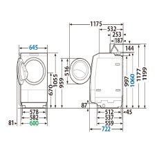 画像3: 東芝 ドラム式洗濯乾燥機 ZABOON 洗濯12kg 乾燥 7kg TW-127XH3 (3)