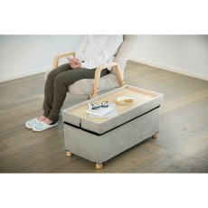 画像4: アイリスオーヤマ 脚付き収納スツールワイド ASSTW-76 IRIS OHYAMA Storage Stool with Legs, Wide ASSTW-76 (4)