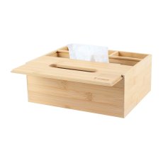 画像1: ジン ハオ ジュ 竹製ティッシュボックス 小物入れ付き Jin Hao Ju Bamboo Tissue box Cover With Storage (1)