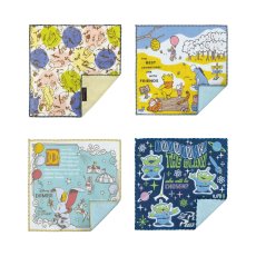 画像1: ディズニー 今治 パイルハンカチ 4枚セット Disney Imabari Handkerchief 4Pack Set (1)