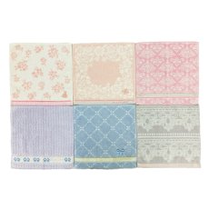 画像2: ジルスチュアート タオルハンカチ 6枚 セット JILL STUART Handkerchief 6 Pieces Set (2)