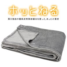 画像2: 西川 ほっとネル ニューマイヤー毛布 140 x 200 cm Nishikawa Quick Warming Blanket 140 x 200 cm (2)