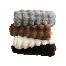 画像1: 大判ひざ掛け BUBBLE FAUX FUR THROW (1)