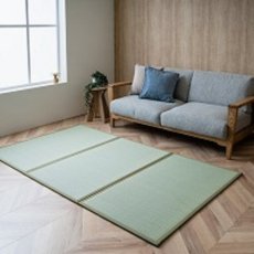 画像1: 国産い草 3つ折り マットレス 置き畳 120 cm x 210 cm Igusa (Rush) 3-fold Mattress 120 cm x 210 cm (1)