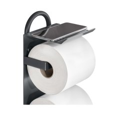 画像5: セビルクラシックス ダブルトイレットペーパーホルダー 天板付き Seville Classics Double Toilet Paper Holder With Top Shelf (5)